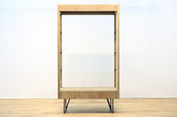 変わり大型サイズ!! 市松模様がアクセントの木地色ショーケース BB2021