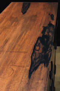 珍品!!無垢材の黒柿杢目が流れる堂々とした越後収納箪笥 BB2226