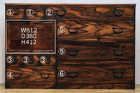 珍品!!無垢材の黒柿杢目が流れる堂々とした越後収納箪笥 BB2226