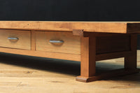 テレビ台に!! 一枚板を使用した頑丈な木地色の裁ち台 BB2241