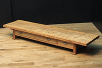 テレビ台に!! 一枚板を使用した頑丈な木地色の裁ち台 BB2241