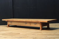 テレビ台に!! 一枚板を使用した頑丈な木地色の裁ち台 BB2241