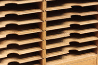 昭和レトロ!! 細かく仕分けができる書類収納ケース BB2318