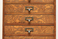 華やかな杢目模様と持ち手金具が素敵な小箪笥 BB2334