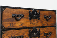 杢目が引き立つアイアンフレーム付き衣裳箪笥 BB2476