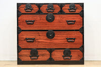 珍品‼ 総桐‼ 隠し小箱を多数備えた見事な造りと風合いが美しい最上収納箪笥 BB2484