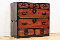 珍品‼ 総桐‼ 隠し小箱を多数備えた見事な造りと風合いが美しい最上収納箪笥 BB2484