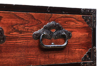 稀少!! 見栄えのする蕪の装飾金具で趣き深い庄内衣裳箪笥 BB2561