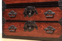 稀少!! 見栄えのする蕪の装飾金具で趣き深い庄内衣裳箪笥 BB2561