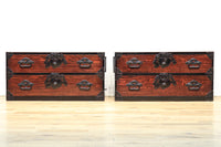 稀少!! 見栄えのする蕪の装飾金具で趣き深い庄内衣裳箪笥 BB2561