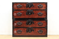 稀少!! 見栄えのする蕪の装飾金具で趣き深い庄内衣裳箪笥 BB2561