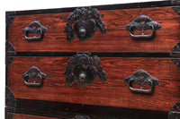 稀少!! 見栄えのする蕪の装飾金具で趣き深い庄内衣裳箪笥 BB2561