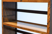 オークづくりのお洒落なスタッキング式本棚 BB2754