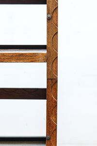 オークづくりのお洒落なスタッキング式本棚 BB2754