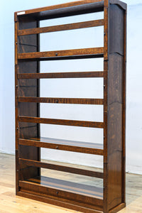 オークづくりのお洒落なスタッキング式本棚 BB2754