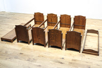 オークづくりのお洒落なスタッキング式本棚 BB2754