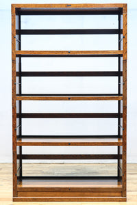 オークづくりのお洒落なスタッキング式本棚 BB2754