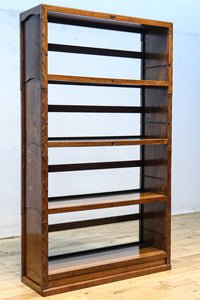 オークづくりのお洒落なスタッキング式本棚 BB2754