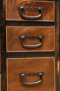 黒柿をアクセントにした欅杢目の美しい関東火鉢 BB2878