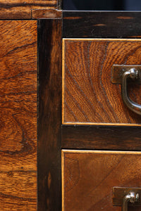 黒柿をアクセントにした欅杢目の美しい関東火鉢 BB2878