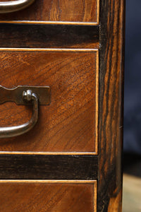 黒柿をアクセントにした欅杢目の美しい関東火鉢 BB2878