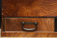 黒柿をアクセントにした欅杢目の美しい関東火鉢 BB2878