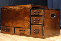 黒柿をアクセントにした欅杢目の美しい関東火鉢 BB2878