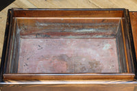 黒柿をアクセントにした欅杢目の美しい関東火鉢 BB2878