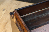 黒柿をアクセントにした欅杢目の美しい関東火鉢 BB2878