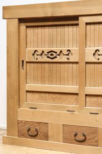 極上!! 美しい木地色に自然美が際立つ京水屋箪笥 BB2911