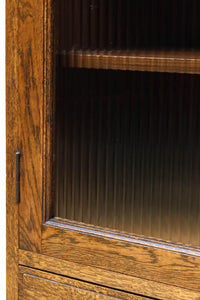 モールガラスがお洒落な観音扉の大型サイズ本棚 BB2977