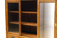 モールガラスがお洒落な観音扉の大型サイズ本棚 BB2977