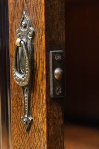 モールガラスがお洒落な観音扉の大型サイズ本棚 BB2977