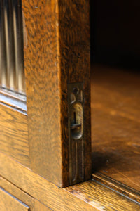 モールガラスがお洒落な観音扉の大型サイズ本棚 BB2977