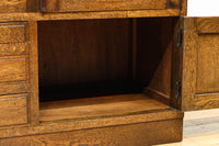 モールガラスがお洒落な観音扉の大型サイズ本棚 BB2977