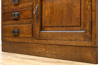 モールガラスがお洒落な観音扉の大型サイズ本棚 BB2977