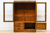 モールガラスがお洒落な観音扉の大型サイズ本棚 BB2977