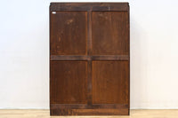 モールガラスがお洒落な観音扉の大型サイズ本棚 BB2977