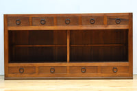 欅杢目が素晴らしい気品ある色味をした三重水屋箪笥 BB3042