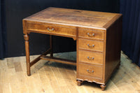 オークの風合いある杢目が美しいレトロデスク BB3046