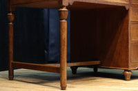 オークの風合いある杢目が美しいレトロデスク BB3046