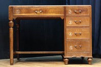 オークの風合いある杢目が美しいレトロデスク BB3046