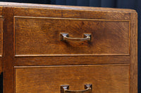 オークの風合いある杢目が美しいレトロデスク BB3046