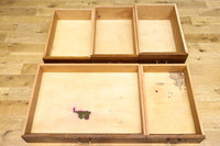 オークの風合いある杢目が美しいレトロデスク BB3046