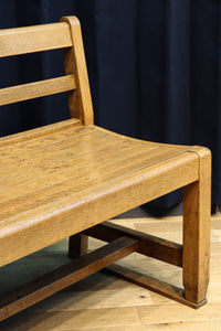 優しく温かみあるオーク材のレトロベンチ BB3051