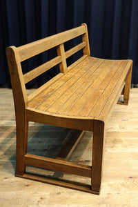 優しく温かみあるオーク材のレトロベンチ BB3051