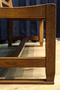 優しく温かみあるオーク材のレトロベンチ BB3051
