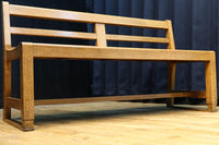 優しく温かみあるオーク材のレトロベンチ BB3051