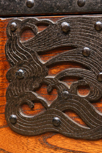 縁起の良い大型金具で凛とした威厳を放つ極上佐渡半櫃(はんがい) BB3054-MT