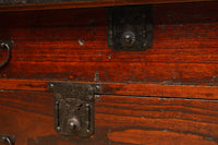 縁起の良い大型金具で凛とした威厳を放つ極上佐渡半櫃(はんがい) BB3054-MT